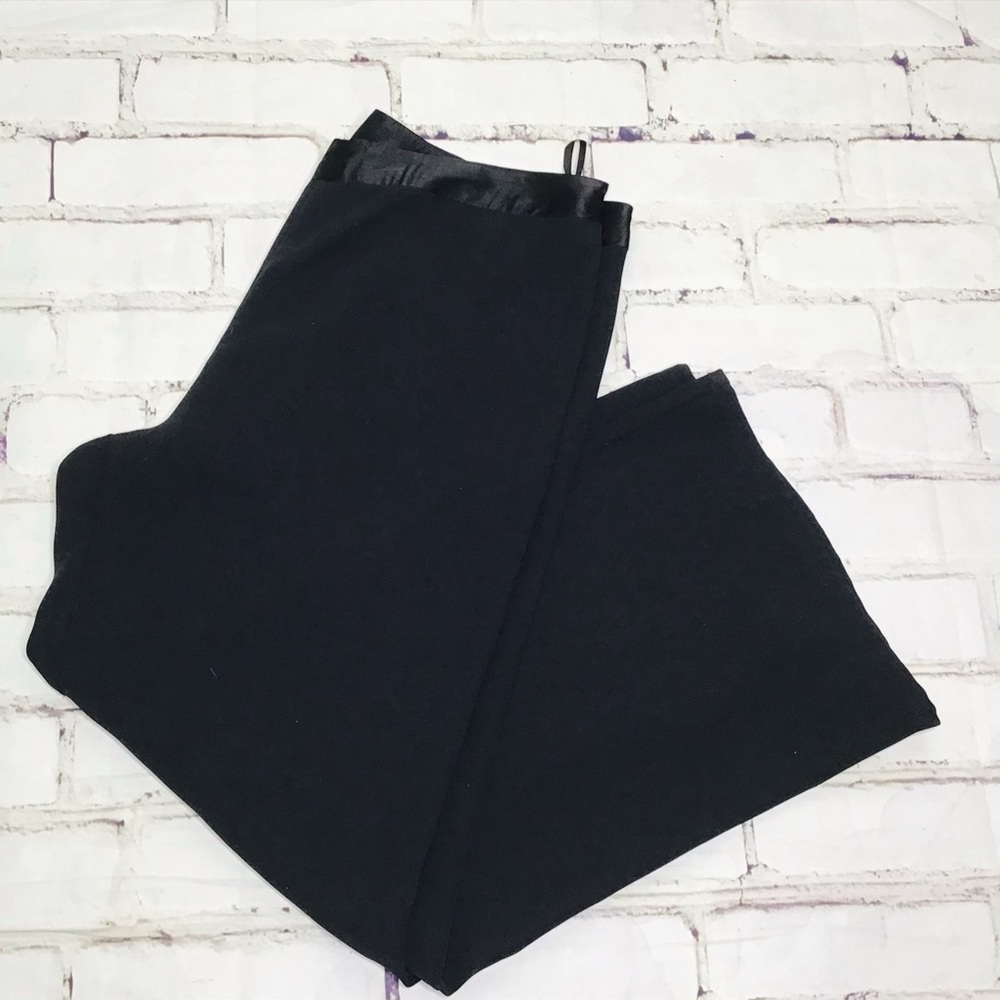 JB by Julie Brown Silk Ahoy black tuxedo satin waist cropped pants size 10 NWT - Picture 5 of 14